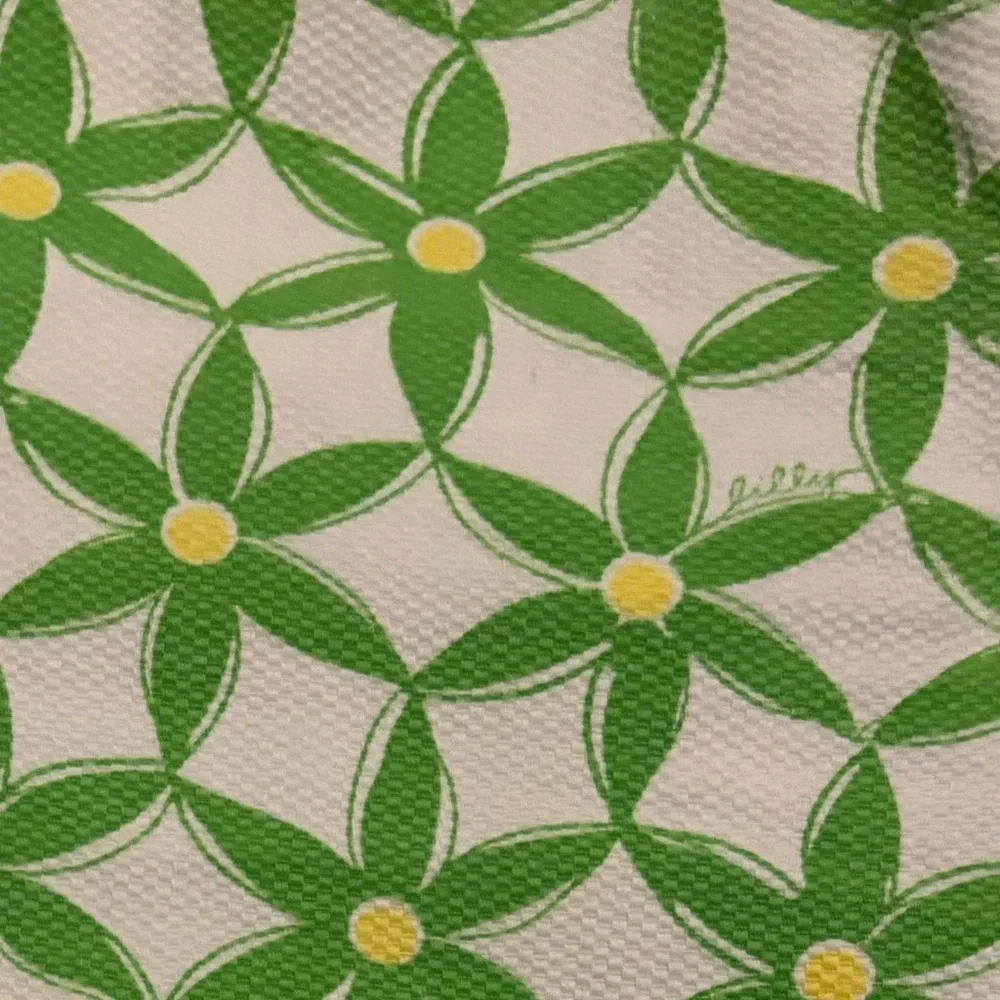 🌼 Lilly Pulitzer White Floral Cropped Pants – Size 8 - Picture 5 of 5